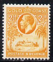 Gold Coast 1928 KG5 Christiansborg Castle 2.5d orange mounted mint SG 107, stamps on , stamps on  stamps on , stamps on  stamps on  kg5 , stamps on  stamps on castles