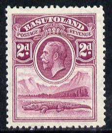 Basutoland 1933 KG5 2d bright purple Nile Crocodile mounted mint SG 3, stamps on , stamps on  kg5 , stamps on crocodiles, stamps on reptiles