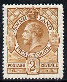 Swaziland 1933 KG5 2d brown mounted mint SG 13, stamps on , stamps on  stamps on , stamps on  stamps on  kg5 , stamps on  stamps on 