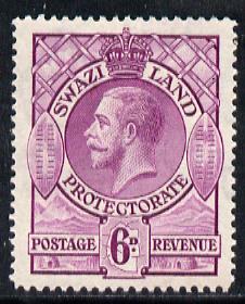 Swaziland 1933 KG5 6d bright purple mounted mint SG 16