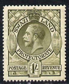 Swaziland 1933 KG5 1s1s olive mounted mint SG 17, stamps on , stamps on  stamps on , stamps on  stamps on  kg5 , stamps on  stamps on 