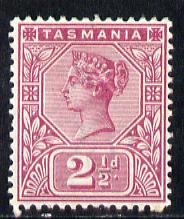 Tasmania 1892-99 QV Key Plate 2.5d purple mounted mint SG 217, stamps on , stamps on  stamps on , stamps on  stamps on  qv , stamps on  stamps on 