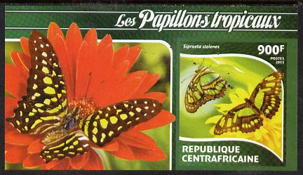 Central African Republic 2015 Butterflies #2 imperf s/sheet unmounted mint. Note this item is privately produced and is offered purely on its thematic appeal, stamps on butterflies, stamps on 