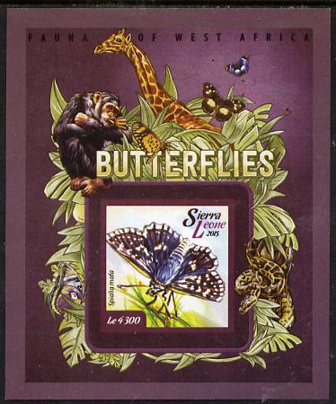 Sierra Leone 2015 Butterflies #4 imperf s/sheet unmounted mint, stamps on , stamps on  stamps on butterflies, stamps on  stamps on 