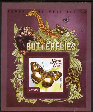 Sierra Leone 2015 Butterflies #5 imperf s/sheet unmounted mint, stamps on , stamps on  stamps on butterflies, stamps on  stamps on 