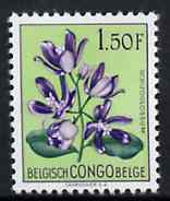 Belgian Congo 1952 Flowers 1f50 Schizoglossum unmounted mint SG 306*, stamps on , stamps on  stamps on flowers