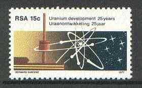 South Africa 1977 Uranium Development unmounted mint, SG 437*, stamps on atomics, stamps on energy, stamps on minerals, stamps on , stamps on mining, stamps on 