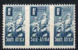 South Africa 1942-44 KG6 War Effort (reduced size) 0.5d Infantry triplet unmounted mint, SG 97, stamps on militaria, stamps on  ww2 , stamps on  kg6 , stamps on      