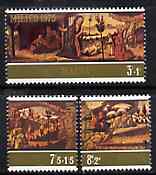 Malta 1975 Christmas set of 3 unmounted mint, SG 549-51, stamps on , stamps on  stamps on christmas