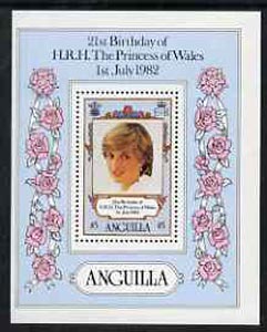 Anguilla 1982 Princess Dis 21st Birthday $5 m/sheet unmounted mint SG MS 513, stamps on royalty     diana