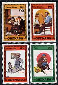 Grenada 1982 Norman Rockwell (Artist) Commemoration set of 4 unmounted mint, SG 1184-87, stamps on arts         rockwell