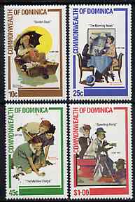 Dominica 1982 Norman Rockwell (Artist) Commemoration set of 4 unmounted mint, SG 802-05