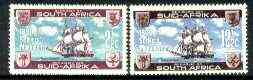 South Africa 1962 British Settlers Monument (The Chapman) set of 2 unmounted mint, SG 222-23, stamps on ships
