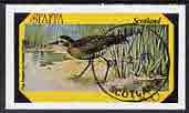 Staffa 1978 Golden Plover imperf m/sheet (£1 value) cto used, stamps on birds   plover