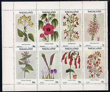 Nagaland 1972 Flowers complete perf set of 8 values unmounted mint, stamps on , stamps on  stamps on flowers  