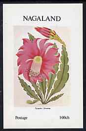 Nagaland 1972 Flowers (Epiphyllum) imperf souvenir sheet (1ch value) unmounted mint, stamps on , stamps on  stamps on flowers  