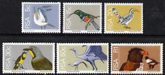 South Africa 1974-76 Birds, set of 6 values from Flora & Fauna def set unmounted mint, SG 352, 358-59 & 361-63, stamps on , stamps on  stamps on birds, stamps on  stamps on gannets, stamps on  stamps on hornbills, stamps on  stamps on cranes, stamps on  stamps on 