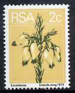 South Africa 1974 Wild Heath 2c coil stamp perf 14 unmounted mint, SG 371b, stamps on flowers