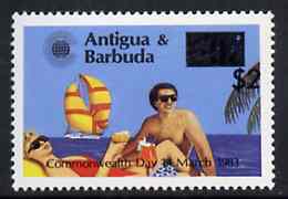 Antigua 1984 Commonwealth Day surcharge $2 on 60c Tourism unmounted mint, SG 854, stamps on , stamps on  stamps on sailing    tourism