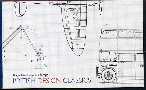 Booklet - Great Britain 2009 British Design Classics £7.68 Prestige booklet complete & very fine SG DX44, stamps on , stamps on  stamps on aviation, stamps on  stamps on cars, stamps on  stamps on communications, stamps on  stamps on telephones, stamps on  stamps on buses, stamps on  stamps on transport, stamps on  stamps on spitfire, stamps on  stamps on concorde, stamps on  stamps on printing, stamps on  stamps on maps