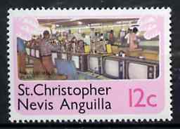 St Kitts-Nevis 1978 TV Assembly Plant 12c from Pictorial def set, SG 396 unmounted mint, stamps on , stamps on  stamps on , stamps on  stamps on  tv , stamps on  stamps on 