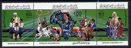 Libya 1984 Childrens Day set of 3 unmounted mint SG 1448-50, stamps on children