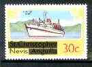 Nevis 1980 Europa (Liner) 30c from opt'd def set, SG 42 unmounted mint*, stamps on , stamps on  stamps on ships, stamps on europa