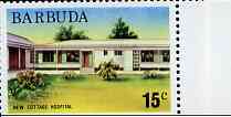 Barbuda 1974 New Cottage Hospital 15c from pictorial def set, SG 189 unmounted mint*, stamps on hospitals    medical