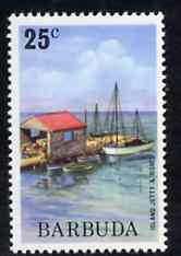 Barbuda 1974 Island Jetty & Boats 25c from pictorial def set, SG 191 unmounted mint*, stamps on boats    ports