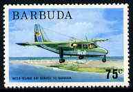 Barbuda 1974 Britten Norman Islander Aircraft 75c from pictorial def set unmounted mint, SG 194*, stamps on , stamps on  stamps on aviation    britten