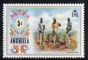 Anguilla 1972-75 Agriculture 5c from def set, SG 134 unmounted mint