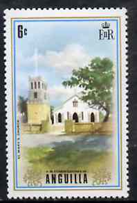 Anguilla 1972-75 St Mary's Church 6c from def set, SG 135 unmounted mint, stamps on , stamps on  stamps on churches