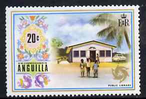 Anguilla 1972-75 Public Library 20c from def set, SG 138 unmounted mint, stamps on libraries