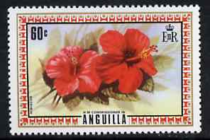 Anguilla 1972-75 Hibiscus 60c from def set, SG 141 unmounted mint, stamps on , stamps on  stamps on flowers