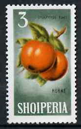 Albania 1965 Winter Fruits 3L Persimmon unmounted mint, Mi 914, stamps on fruit