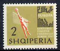 Albania 1963 European Sports Events 2L Volleyball unmounted mint, Mi 763, stamps on , stamps on  stamps on volleyball