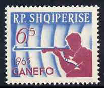 Albania 1964 Rifle Shooting 6L50 from 'GANEFO' Games set unmounted mint, Mi 807, stamps on rifles, stamps on firearms