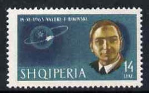 Albania 1963 Soviet Astronauts 14L Bykovsky unmounted mint, Mi 761, stamps on space     personalities