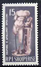 Albania 1965 Statue of Man 15L unmounted mint, Mi 958, stamps on artefacts, stamps on statues, stamps on ancient greece