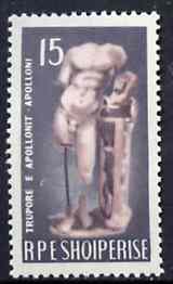 Albania 1965 Statue of Man 15L unmounted mint, Mi 958, stamps on , stamps on  stamps on artefacts, stamps on statues, stamps on ancient greece 