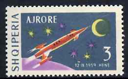Albania 1963 Lunik II 3L unmounted mint, Mi 780, stamps on space     