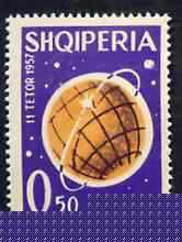 Albania 1962 Sputnik I 0L50 unmounted mint, Mi 663, stamps on space     