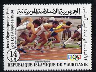 Mauritania 1984 Start of Race 14um from Olympic Games set unmounted mint, SG 796*