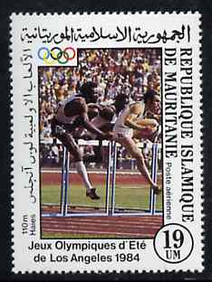 Mauritania 1984 Hurdling 19um from Olympic Games set unmounted mint, SG 798*, stamps on , stamps on  stamps on hurdles