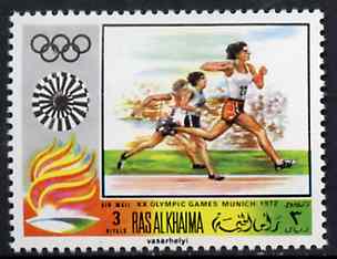 Ras Al Khaima 1970 Running 3R from Olympics perf set unmounted mint Mi 386A, stamps on running