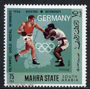 Aden - Mahra 1968 Boxing 75f from German Olympics Gold Medal Winners set unmounted mint, Mi 103A*