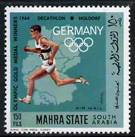 Aden - Mahra 1968 Running (Decathlon) 150f from German Olympics Gold Medal Winners set unmounted mint, Mi 105A*, stamps on , stamps on  stamps on running    decathlon