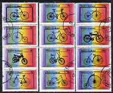 Staffa 1977 Bicycles complete perf set of 12 values (2p to £1) cto used, stamps on bicycles    transport