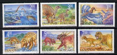 Bulgaria 1994 Prehistoric Animals set of 6 unmounted mint, Mi 4109-14, stamps on , stamps on  stamps on animals  dinosaurs