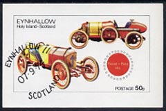 Eynhallow 1974 Vintage Cars #1 (1914 Piccard) imperf souvenir sheet (50p value) cto used, stamps on , stamps on  stamps on cars    piccard
